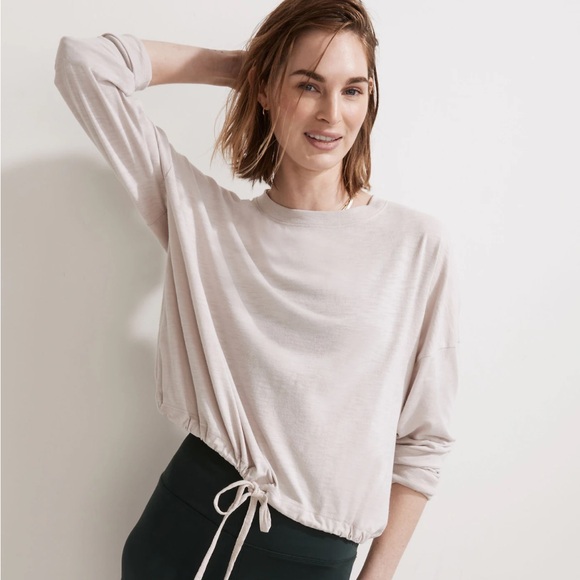 Madewell MWL Drawstring Tee - pale lilac - EUC - Picture 1 of 5